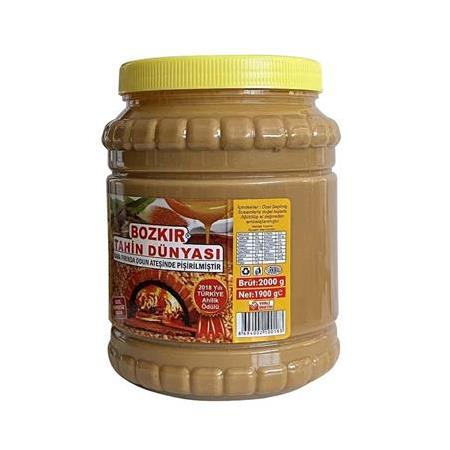Bozkır Tahin Dünyası Kepeksiz Bozkır Tahini 1900gr (Odun Ateşinde Çifte Kavrulmuş)